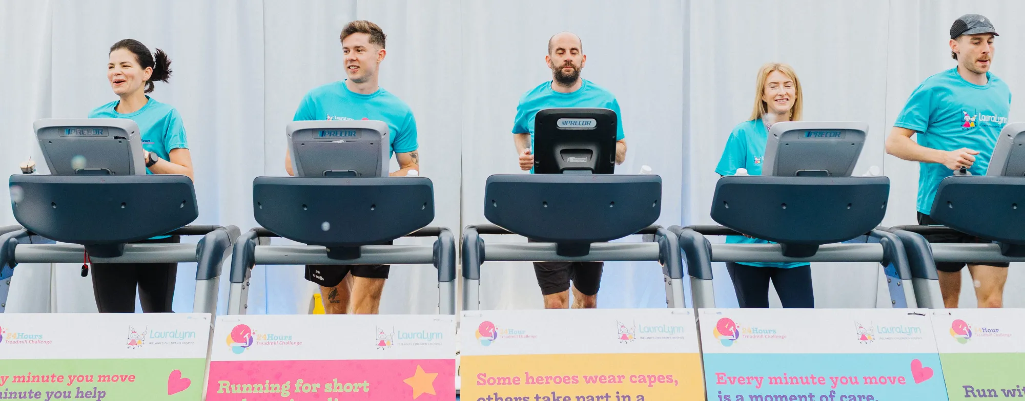 People running on treadmills