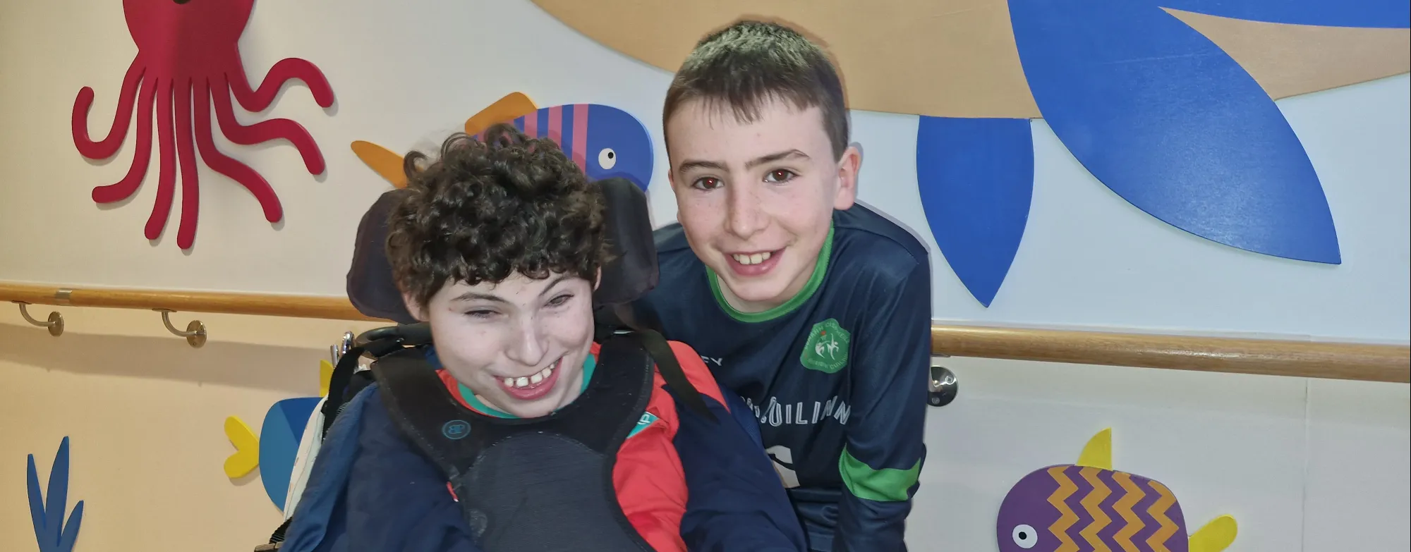 Darragh, our Summer Raffle Superhero, with his brother Kian