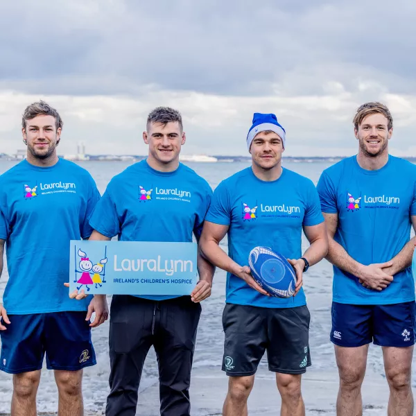 Rugby Player's Dip In for LauraLynn