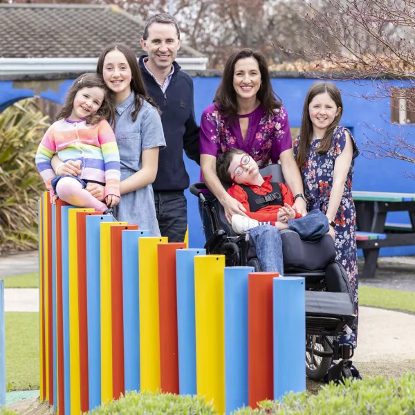 Pictured at the Launch of Children’s Hospice Week 2023 whilst LauraLynn, Ireland’s only Children’s Hospice announce expansion plans for in home care to Limerick was the Lane Family from Limerick who will be one of many families benefiting from the exciting announcement. (L-R, Florence Lane, Caoilinn Lane, Ger Lane, Matthew Lane, Alison Lane and Rebecca Lane) 