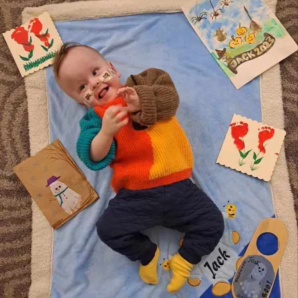 Jack and his handprints