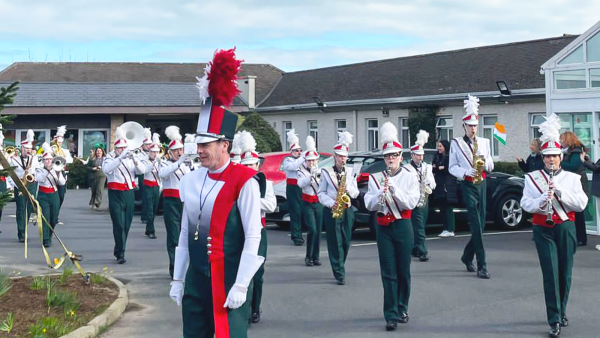 The Clondalkin Youth Marching Band, directed by Neal Christopher, brings lively music to LauraLynn’s St. Patrick’s Day Parade