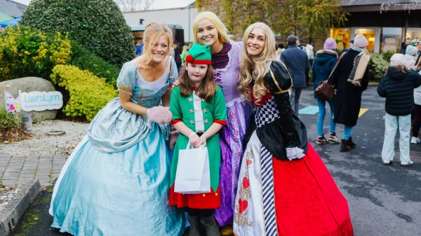 Princess characters at Light Up 