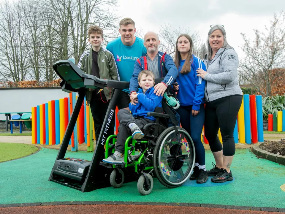 Jake with family - a Treadmill Challenge Family Story