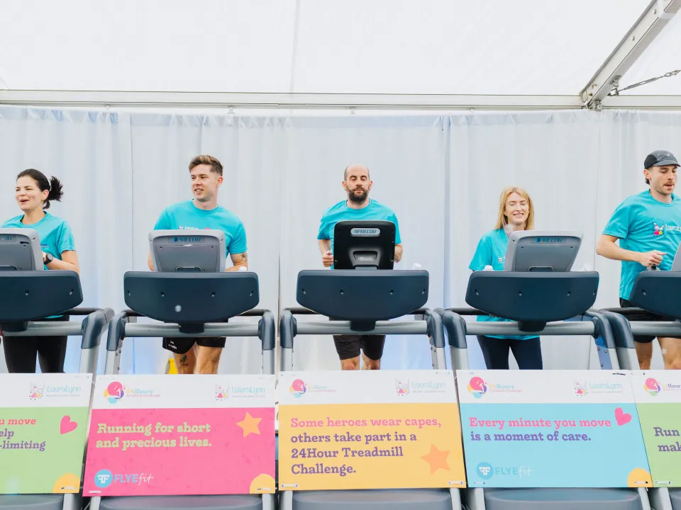 People running on treadmills